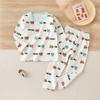 Conjunto de Ropa Interior Térmica de Otoño e Invierno para Bebés, Niños y Niñas, Capa Base de Algodón Lycra de una Sola Capa, Ropa para Estar en Casa, Pijama