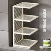 Estante de almacenamiento para film plástico, organizador de compartimento de gabinete, organizador de arte en hierro simple de plástico para bolsas de plástico con espacio de capas ahorrador