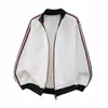 Sudadera con capucha de punto gofre estilo deportivo americano para hombre y mujer, nuevo estilo de otoño, chaqueta abrigo holgada casual a rayas con cuello alto