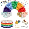 Pulsera de Cuentas de Arroz de 4 mm Caja Arcoíris Accesorios para Manualidades de Cuentas Accesorios para Pulseras Cuentas para Niños Caja de Regalo DIY