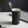 Copo de Lavar Simples Moderno Copo de Cerâmica Nórdico Ins Criativo Par para Casal Preto e Branco Copo para Escova de Dentes Logotipo de Hotel