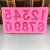 Molde de silicona para manualidades, tamaño mediano 10, para doblar a mano, para pasteles, dulces, decoración, huevos, 0-9