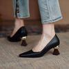 Tacones Altos de Punta Francesa para Mujer Primavera 2025 Nueva Llegada Moda Tacón Grueso con Forma Zapatos Exteriores para el Trabajo Pies No Cansados Zapatos Individuales