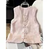 Novo Estilo Novo Estilo Chinês Colete Feminino Botão de Sapo Top de Alta Qualidade Sem Mangas Roupa Tang Kanjian Bordado de Primavera Jacquard Top Fábrica