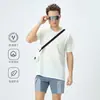 2026LULU Camiseta Deportiva de Manga Corta con Cuello Redondo para Hombre, Fresca, de Secado Rápido, para Entrenamiento, Fitness, Transpirable, Holgada, para Correr