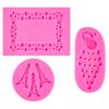 Molde de Silicone Forma de Joia Pavão DIY Torre de Joias Artesanais Forma para Bolo Flip Decoração de Bolo de Chocolate