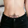Pegatinas de tatuaje de línea oscura en espiral, impermeables y duraderas, patrones sexys simétricos para niñas, tatuajes falsos para parejas, para piernas y pecho