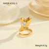 Anillo de Zirconia de Moda Estilo Ins Transfronterizo Otoño e Invierno Nuevo Exquisito Lujo Accesible Acero Inoxidable de Gama Alta Joyería de Mano Venta Directa