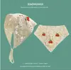 Bufanda triangular de punto retro francesa hecha a mano para chica, estilo artístico, dulce y bonito, para viaje, banda para el pelo femenina, a la moda