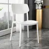 Silla de Comedor de Plástico Minimalista Nórdica para Uso Doméstico, Silla con Respaldo Engrosado para Apartamentos de Alquiler, Silla de Color Caramelo de Moda para Restaurantes, Silla de Ocio Comercial