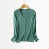 Cardigan de Tricô de Seda Bohang Outono/Inverno 2026 Versátil Todas as Estações Elegante Emagrecedor Gola V Manga Longa Jaqueta