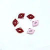 Atacado Versão Coreana Criativo Pingente Único Rosa Lábios Vermelhos Grandes Brincos Colar Pulseira Pingente DIY Liga Acessórios Pingente