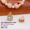 Prata 925 Banhada a Ouro Acessórios Labubu com Contas Miçangas Espaçadoras Acessórios Pulseira Colar Acessórios DIY Pingente Corda Tecida à Mão