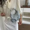 Bolso de Mano Plegado de Media Luna de Moda Transfronterizo Bolso de Mujer Nuevo Estilo Verano 2026 Bolso de Hombro Patchwork con Lazo Bolso Cruzado de Moda