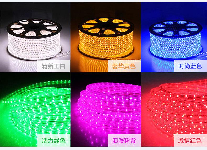 LED灯带2835双排家用客厅吊顶220v防水户外超高亮双排