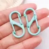 Hebilla de Puerta Colorida de Doble Apertura en Forma de S Hebilla de Resorte Llavero de Aleación de Zinc Joyería Accesorios DIY Anillo de Conexión Colgante Al por Mayor