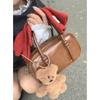 Bolso de Mano Pequeño Vintage para Mujer 2024 Nuevo Estilo Coreano Bolso Cuadrado Pequeño Simple Combinable Rojo Bolso Bandolera