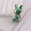 Colgante de Conejo Lindo de Dibujos Animados con Gradiente Chapado en Color Acrílico para Cadena de Teléfono Hecha a Mano DIY Bolsos Accesorios con Cuentas