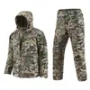 Conjunto de Chaqueta y Pantalones Outdoor Esdy, Ropa Deportiva a Prueba de Frío y Cálida, Ropa de Algodón Camuflada, Versión Engrosada