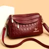 Elegante Bolso Minimalista de Hombro Único para Mujer, Diseño Retro de Cuadros de Diamante, Bolso Versátil para Mamá de Mediana Edad, Bolso Cruzado Tipo Almohada para el Trabajo