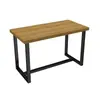 Juego de mesa y sillas de estilo retro para bar y cafetería, mesa y sillas para restaurante occidental tipo loft, tienda de té con leche y postres, muebles comerciales de madera maciza para comedor