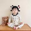 Pijama infantil roupas de outono infantil terno confortável de manga comprida top e calça de outono para bebês roupas de casa terno masculino de duas peças