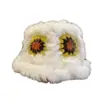 Sombrero de león de pelo de conejo sombrero de lana de moda nacional sombrero de pescador de felpa lindo de invierno sombrero de punto de felpa sombrero de cabeza de tigre moda