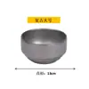 Tazón de Arroz Coreano de Acero Inoxidable 304 de Doble Capa con Tapa, Tazón Dorado para Sopa Doméstico, Tazón Coreano para Comida Kimchi para Niños