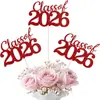 Temporada de Formatura 2026 Chapéu de Bacharel Topper de Bolo Tema Formatura Papel de Inserção para Embalagem de Confeitaria Copo de Papel Decoração de Sobremesa