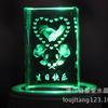 Rosa Flor de Cristal Tallado Giratorio Brillante USB Regalo Especial de Cumpleaños para Novia Amante