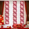 Pegatinas de Tira Larga con Palabras Felices para Bodas, Colgantes para Cortinas, Set de Decoración de Habitación de Boda, Decoración para Dormitorio y Sala de Estar de Casa Nueva, Guirnalda de Mariposas