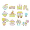 Parche bordado de dibujos animados de parque de atracciones en stock, parches autoadhesivos termoadhesivos para mochilas, estuches para lápices hechos a mano, accesorios de decoración para ropa infantil