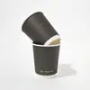 Copo de Papel Personalizado com Hot Stamping Papel de Polpa Original Alta Qualidade Fornecimento Transfronteiriço Copo Descartável de Camada Dupla Oco para Chá com Leite Café 8oz