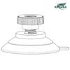 Venta Caliente Transfronteriza Ventosa de Tornillo de 32 mm Ventosa de Tuerca Transparente M4M5M6 con Rosca Longitud 6-15 mm