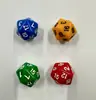 Dados Orgánicos Coloridos de 10 Caras, 12 Caras, 20 Caras, Cubilete de Plástico, Dados Numéricos, Dados Acrílicos para Discoteca y Bar
