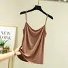 Camisola de Modal para Mulheres, Verão Branco Versátil Ombro a Ombro Curta Respirável Sem Mangas Camiseta de Baixo