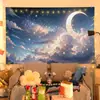 Tecido de fundo de paisagem bonita para quarto de dormitório, quarto, parede ao lado da cama, decoração de atmosfera, tecido pendurado, tapeçaria popular da rede