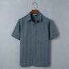 Ropa de Verano para Padres Mayores Camisa de Manga Corta Rayada para Hombres de Mediana Edad Camisa Casual para Hombres Mayores Top para Hombres