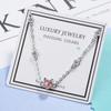 Pulsera de Gatos para Mujer Cristal Rosa Fresa Joyería Fresca de Orejas de Gato
