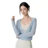 Top Casual Suelto de Manga Larga para Yoga para Mujer, Cubierta Deportiva Ligera y Transpirable para Entrenamiento de Pilates y Fitness