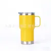 Comercio exterior taza de coche de 20 oz/30 oz acero inoxidable taza aislada de gran capacidad taza de coche portátil para exteriores con asa taza para hielo