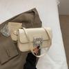 Bolso Pequeño Cuadrado de Pedrería de Moda Nueva Colección Primavera Verano 2025 Bolso Sexy de Hombro y Axila Bolso Cruzado de Alta Calidad con Textura Incrustado de Diamantes