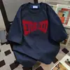 Camiseta de Manga Corta con Estampado de Letras de Marca de Moda Diseño Creativo 2026 Verano Nuevo Estilo Informal Perezoso Ropa de Trabajo Superior