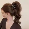 Pinza para el Cabello con Estampado de Leopardo y Flores de Estilo Nuevo 2025 para Mujer, Pinza Grande de Gama Alta para Peinados Recogidos en la Parte Trasera de la Cabeza, Pinza de Tiburón de Gran Capacidad