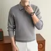 Nuevo suéter de punto de manga larga para hombre transfronterizo de otoño e invierno, suéter para hombre de estilo casual de negocios medio abierto