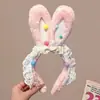 Linda diadema de felpa de dibujos animados para mujer, especialmente diseñada para lavarse la cara y aplicar mascarillas faciales, diadema de corona alta, lista para fotos, crea una atmósfera elegante