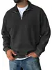 Nueva Sudadera Gruesa de Peso Pesado con Flor Frita para Hombre de Amazon, Comercio Exterior, Cuello Alto, Hombro Caído, Holgada
