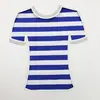 Tejido de algodón de punto de rayas anchas hecho a medida, punto jersey elástico, adecuado para ropa de mujer de primavera y verano y ropa de casa