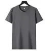Verão 180g Algodão Puro Manga Curta Masculina Gola Redonda Slim Fit Meia Manga Unissex Camisa Promocional Base Camisa Top Masculino