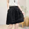 Shorts de Ramio de Venta Caliente para Mujer 2025 Verano Pantalones Casuales Delgados Estilo Coreano Artísticos Sueltos de Pierna Ancha Rectos Pantalones Cortos